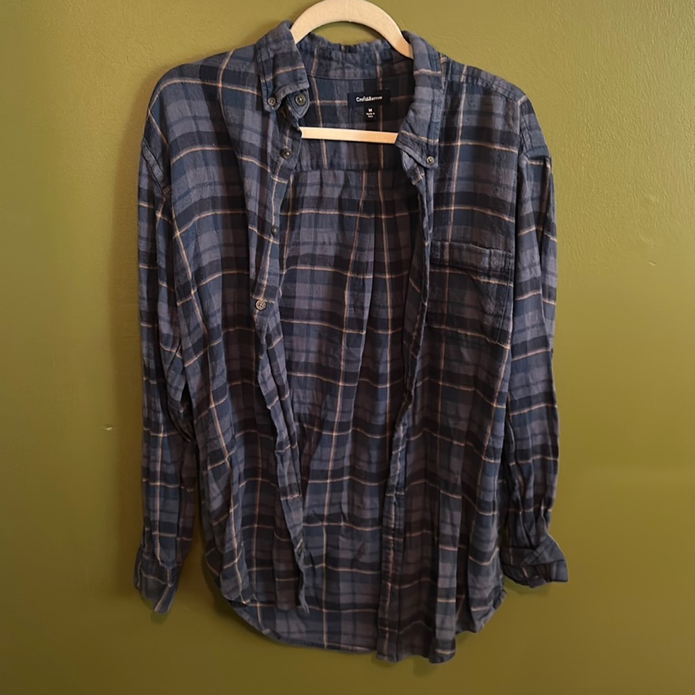 Croft&Barrow size M blue and yellow flannel